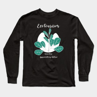 Ecotourism. Travelers Appreciating Nature Long Sleeve T-Shirt